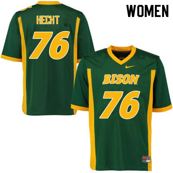 Women #76 Ben Hecht North Dakota State Bison College Football Jerseys Sale-Green